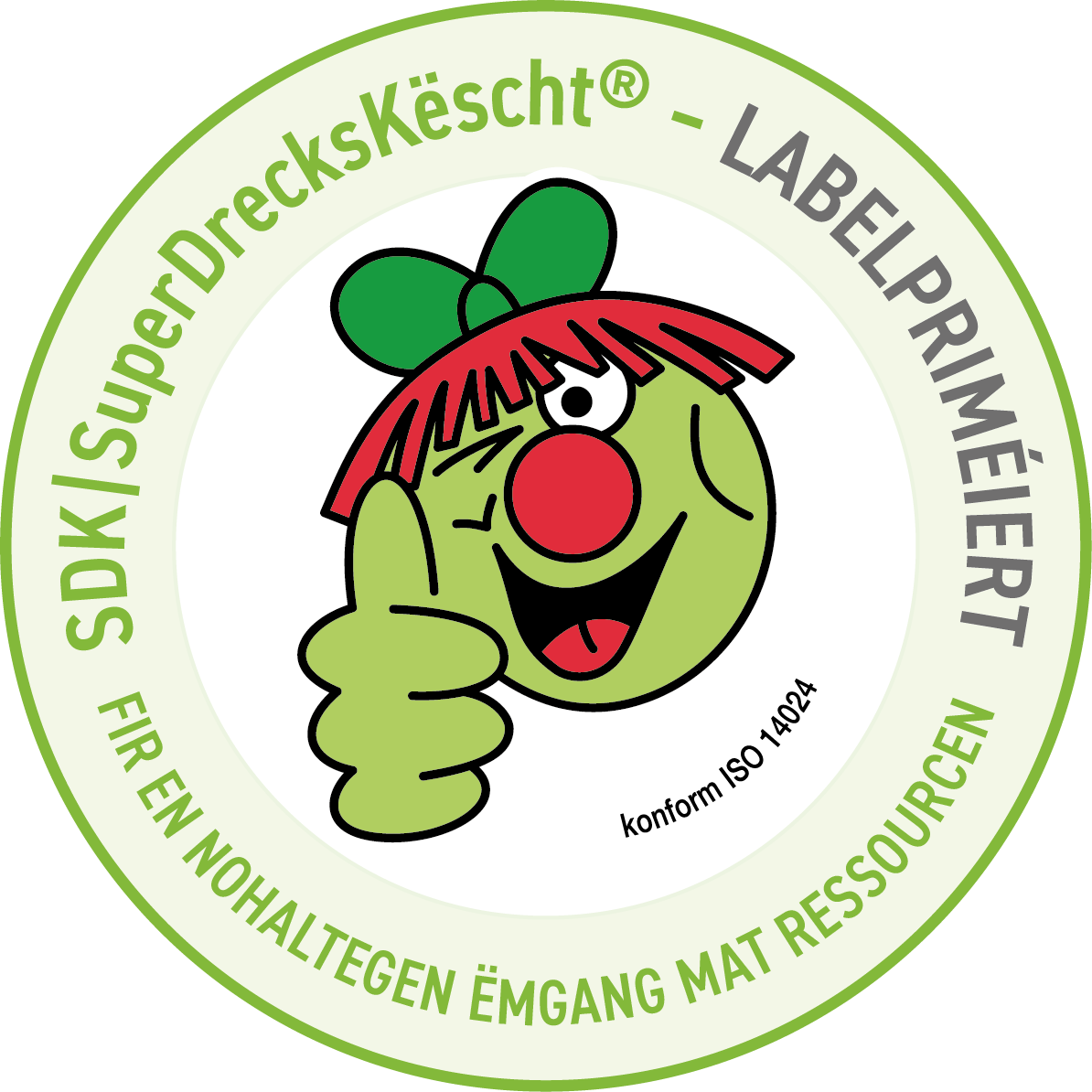 SuperDrecksKëscht — Label primé